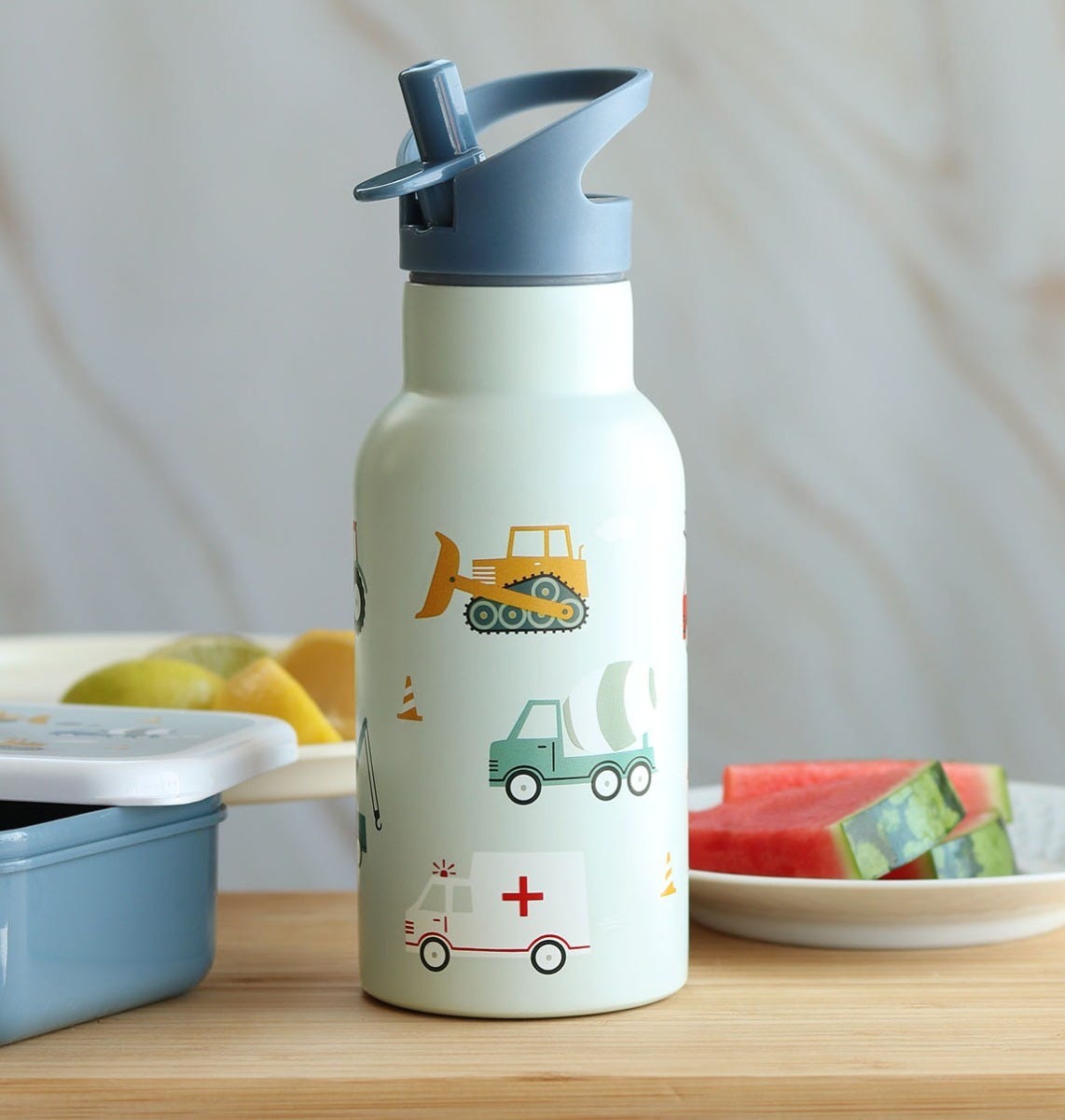 A Little Lovely Company Vaikiška termo gertuvė „Vehicles“ 350ml - Image 3