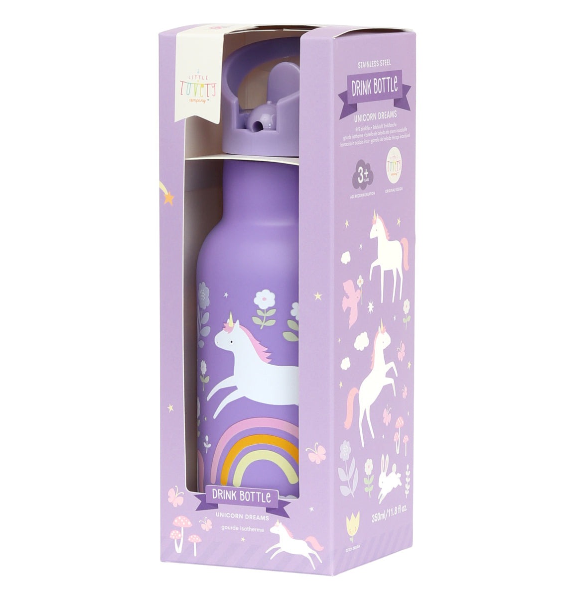 A Little Lovely Company Vaikiška termo gertuvė „Unicorn Dreams“ 350ml - Image 3