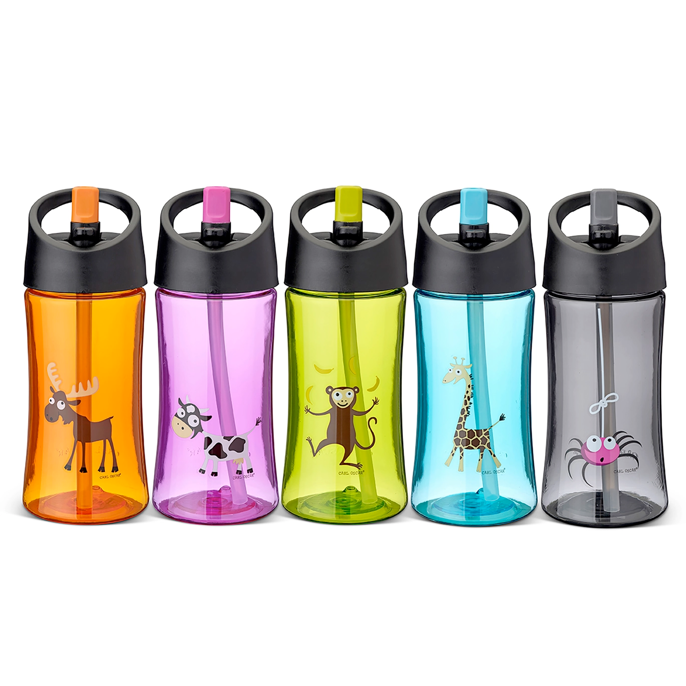 Carl Oscar Vaikiška tritano gertuvė su šiaudeliu 350ml „KARVUTĖ“ – BPA free - Image 3