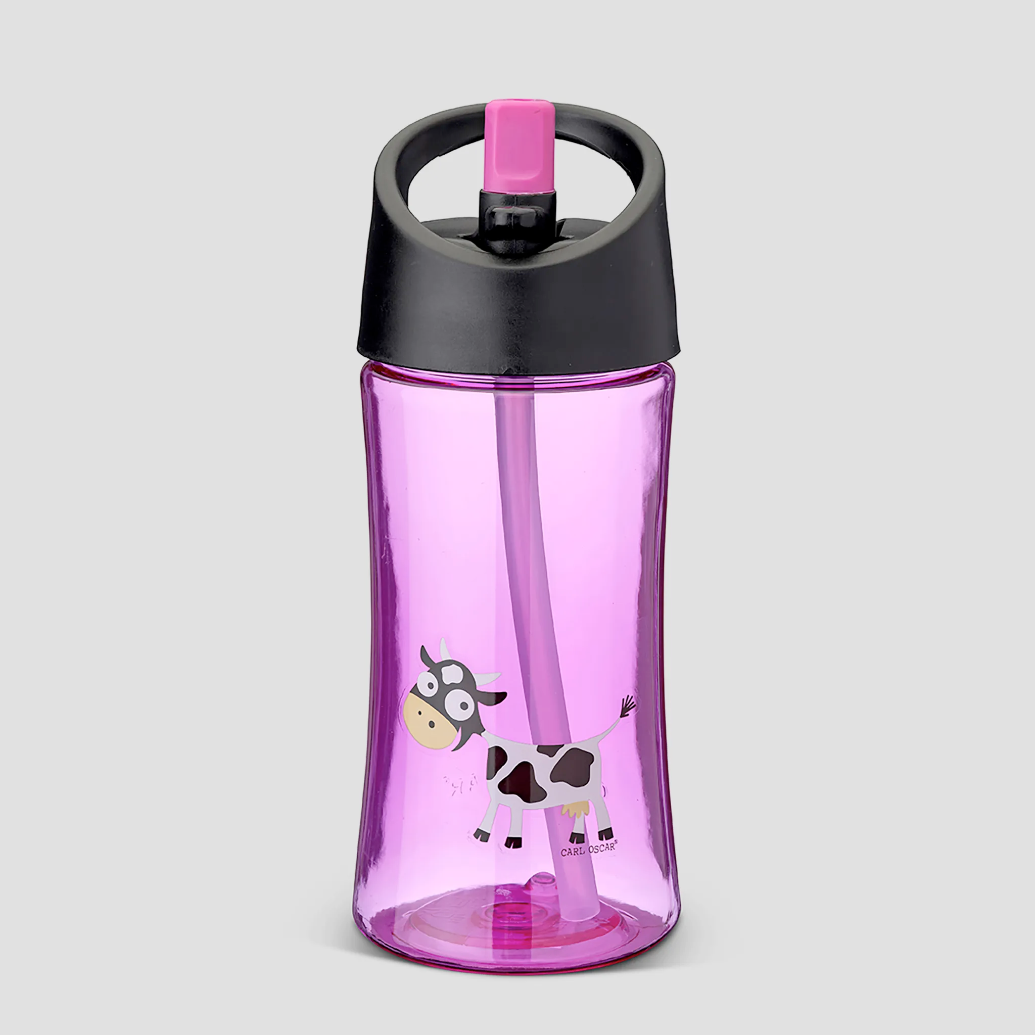 Carl Oscar Vaikiška tritano gertuvė su šiaudeliu 350ml „KARVUTĖ“ – BPA free - Image 2