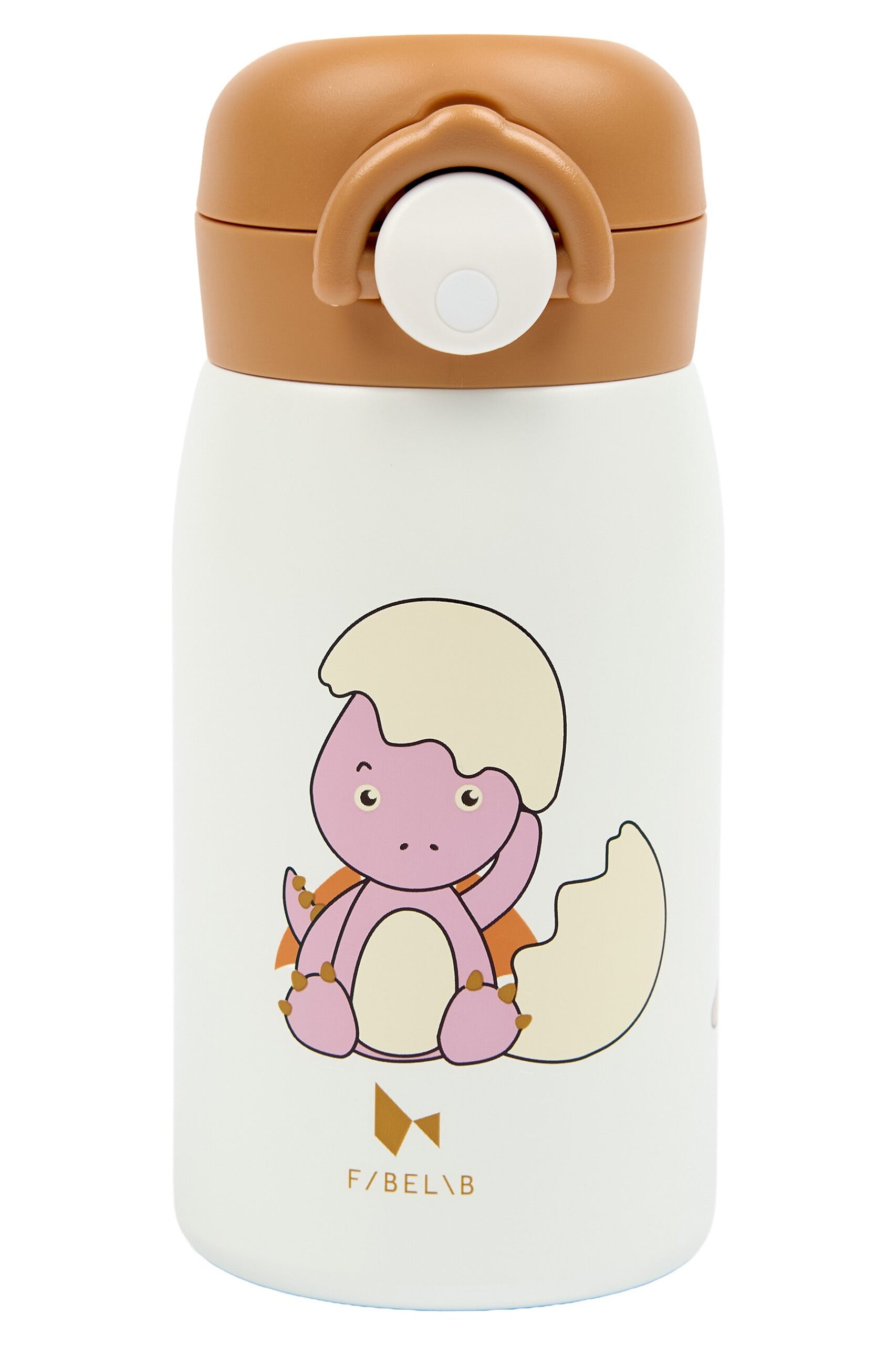 Luxkids Aps Vaikiška termo gertuvė FABELAB DINOLAND ROSE 320 ml