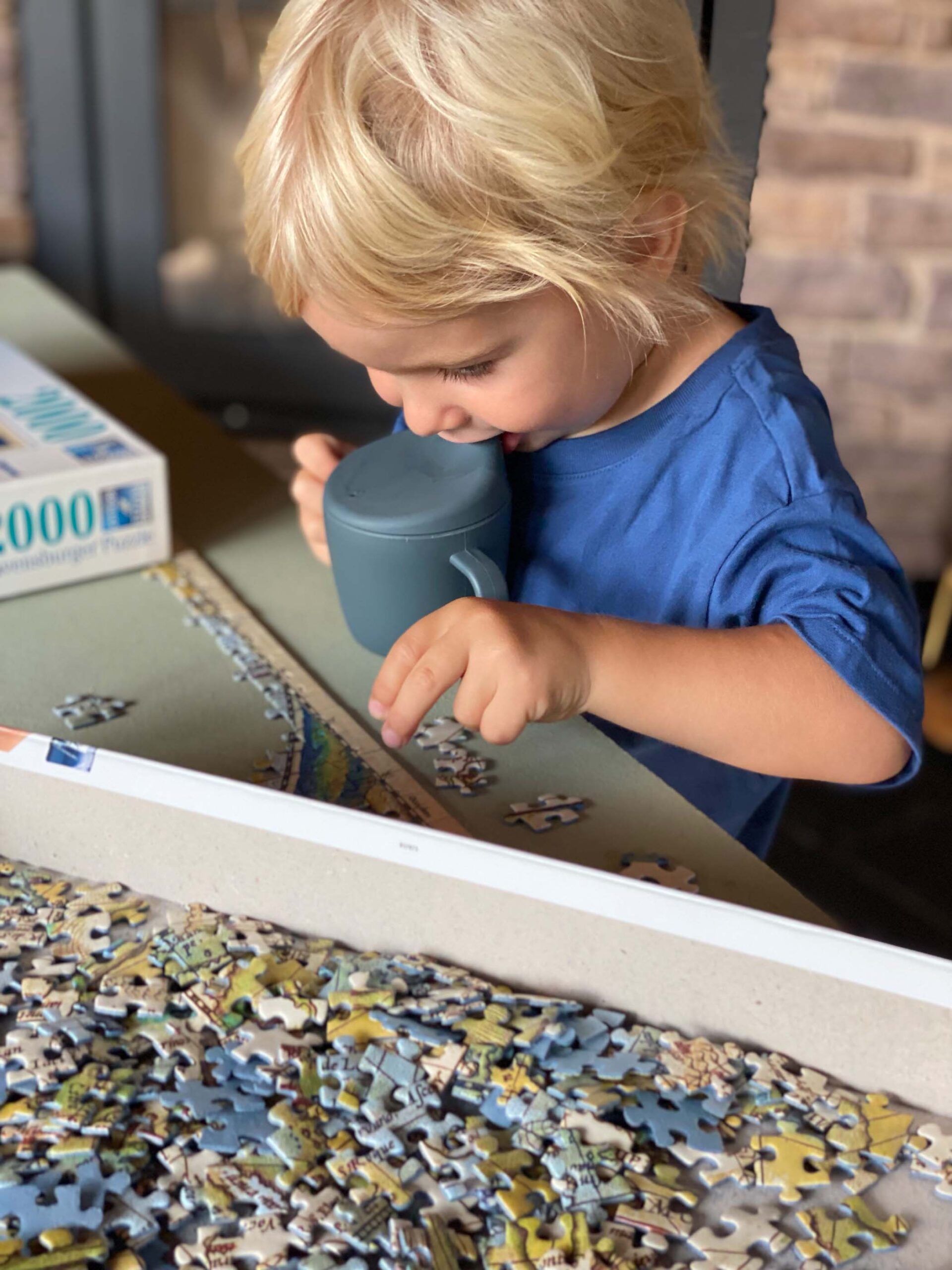 Luxkids Aps Sippy puodelis vaikams – Fabelab Mėlynas 100% iš kviečių, cukranendrių ir kukurūzų pagrindo PLA - Image 2