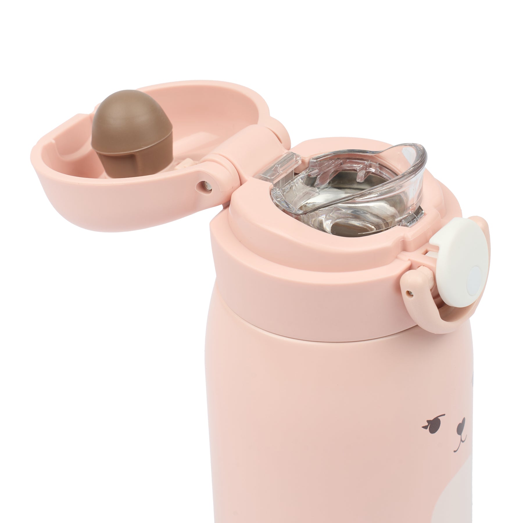 Luxkids Aps Vaikiška termo gertuvė FABELAB Zuikis Rose 320 ml - Image 3